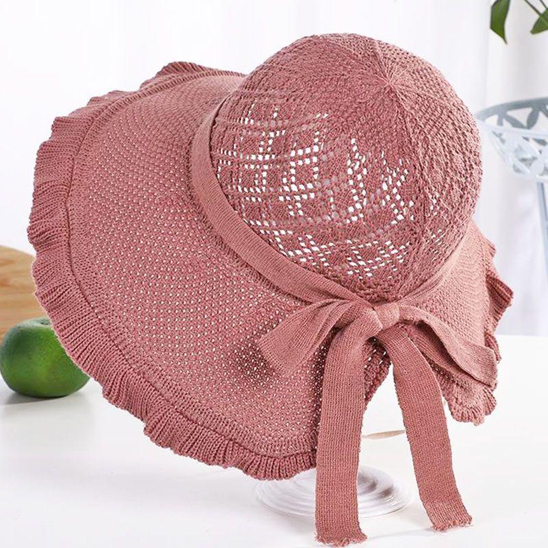 

Складная женская шляпа, летняя шляпа от солнца, пляжная шляпа от солнца (56-58cm)