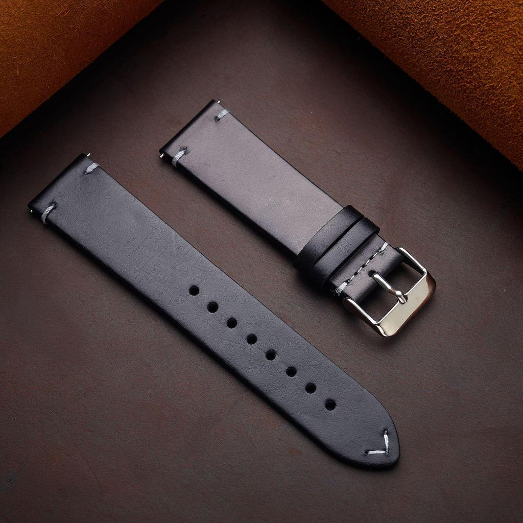 Włoski Pasek do Zegarka z Bydlęcej Skóry Zmieniający Kolor w Stylu Retro, Ultracienki z Prawdziwej Skóry z Szybkozłączką, Dostępny w Siedmiu Kolorach