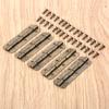 DRELD 10 Stück oder 2 Stück Antik-Bronze Schrank Holz Schmuckschatulle Geschenk Weinkiste Retro Dekor Möbel Lange Scharniere 6 Löcher 51*16mm