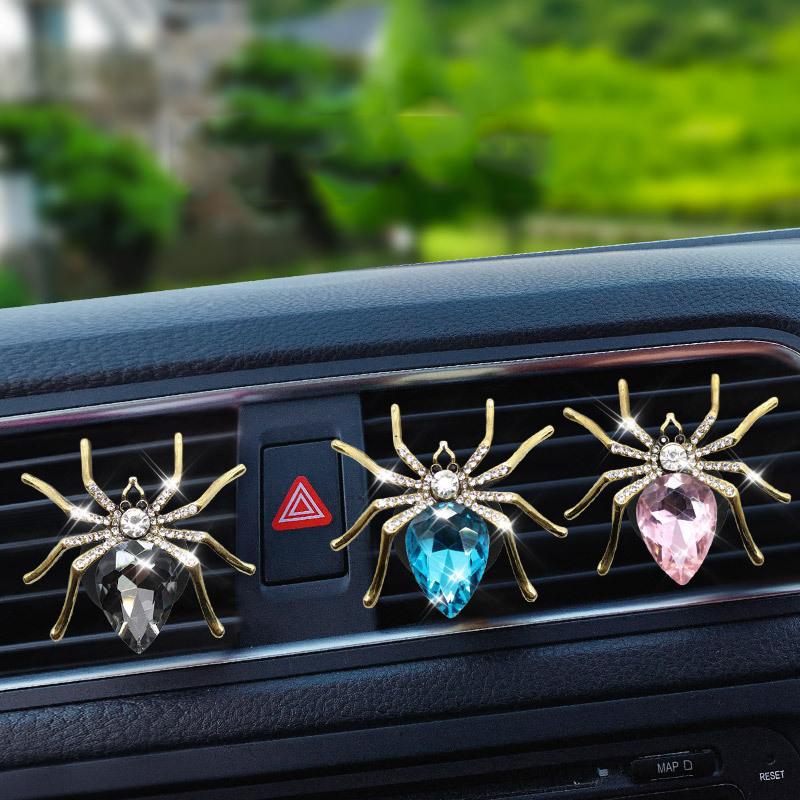 New Diamond Spider Style Perfume Bottle Car Air Conditioning Outlet Perfume Car Perfume Car Interior Accessories Car Fragrance