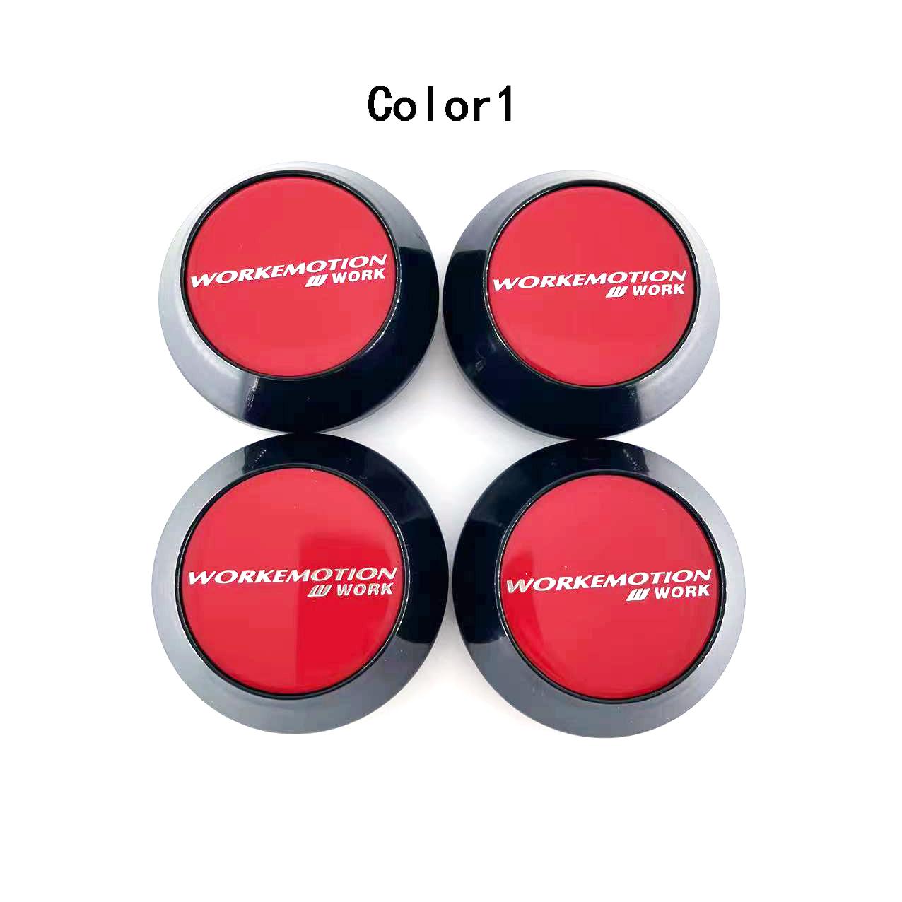 

4PCS/Lot 65MM 8 COOLORS Центральні ковпачки для коліс автомобіля для WORK EMOTION WHEEL Emblem Logo Аксесуари для стайлінгу автомобіля