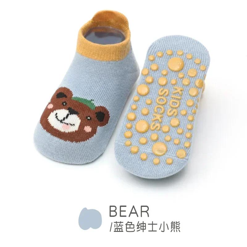 New Winter Spring Anti Slip Baby Socks Cute Cartoon Animal Letter Print Toddler Kids Floor Sock Rubber Soles Baby Boy Girl Socks