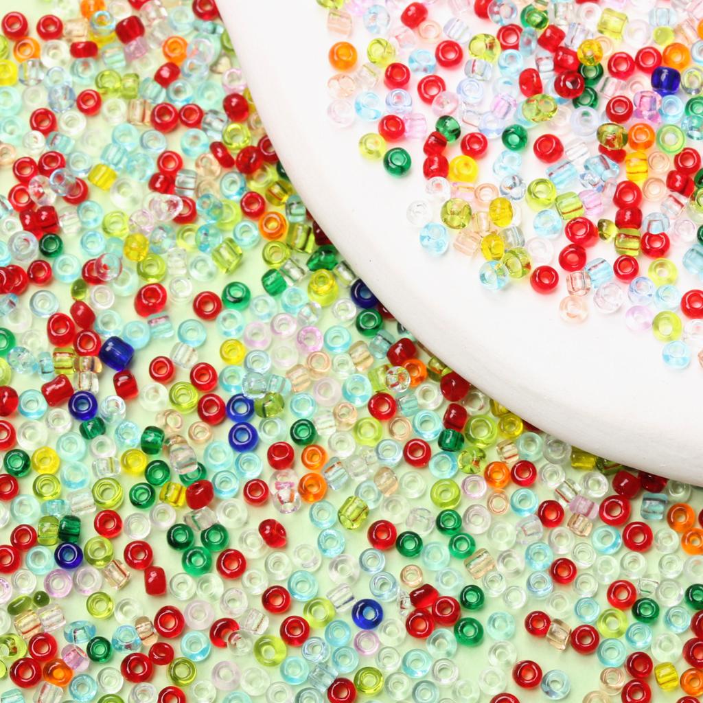 About 5000pcs Round Transparent 75g DIY For Loose Beads Jewelry Making 2mm Necklace Bracelet Pendant