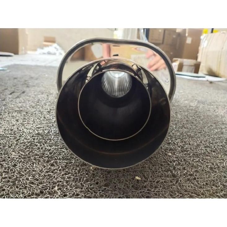 High Flow exhaust muffler 2.5 inch to 4 inch sport car Muffler Exhaust Pipe Stainless Steel