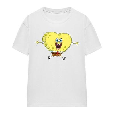 SvampeBob Fyrkantig Dam/Kvinna Hjärta Alla Hjärtans Dag T-shirt