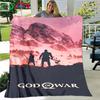 3D Game God of War Pattern Blanket Star Art Flannel Thin Blanket Portable Home Travel Office Lunch Break Blanket Birthday Gift