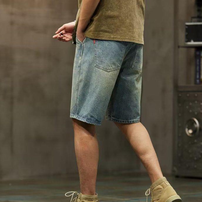 Shorts en jean de marque pour hommes, mode été, pantalon décontracté sept points
