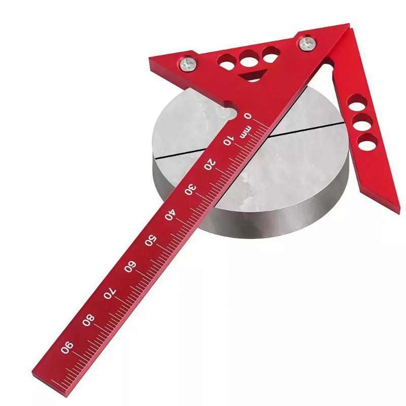 Hohe Genauigkeit Holzbearbeitungs-Mittelpunktsucher & Winkelmesser Aluminium-Anreißwerkzeuge Ergonomisches Holzbearbeitungs-Messwerkzeug