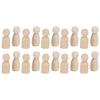20pcs Wooden Peg Dolls Uned Angel Shape Toddler Wood Doll Bodies for Children   Craft Toys Gifts Graffiti