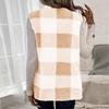 Plaid Fleece Vest For Women  Fall Winter Fuzzy Thermal Warm Sleeveless Jacket Trendy Outwear