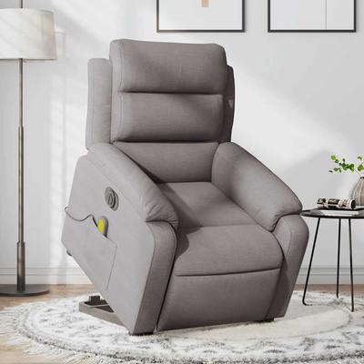 Vidaxl Lift-Up Massage Chair, Electric, Reclining, Color Taupe