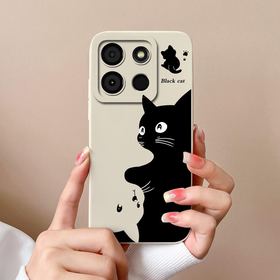 For Itel A60 A60S Case Cute Design Soft Liquid Silicone Shockproof Bumper For Itel A60 S Camera Protection High Quality Fundas