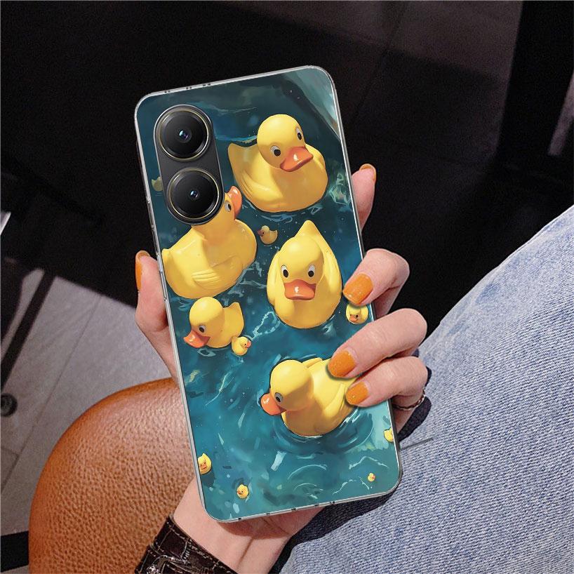Rubber Ducks Swimming Pool Phnoe Case for Xiaomi Poco X5 X6 X7 Pro X4 Gt F7 Ultra M8 M7 Redmi 15C 15 13C 13 12C 12 Unique Cover