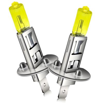 Ultra Bright H1 Car Fog Lights Headlights High/Low Beam Lamps, 24V 100W, Yellow, 3000K, Set of 2
