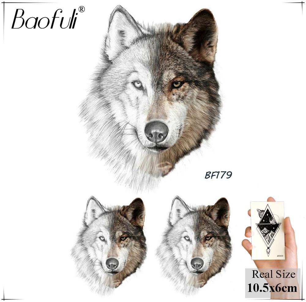 Buy 1PC DIY Temporary Male Tattoos Geometry Tribal Wolf Iceberg ...
