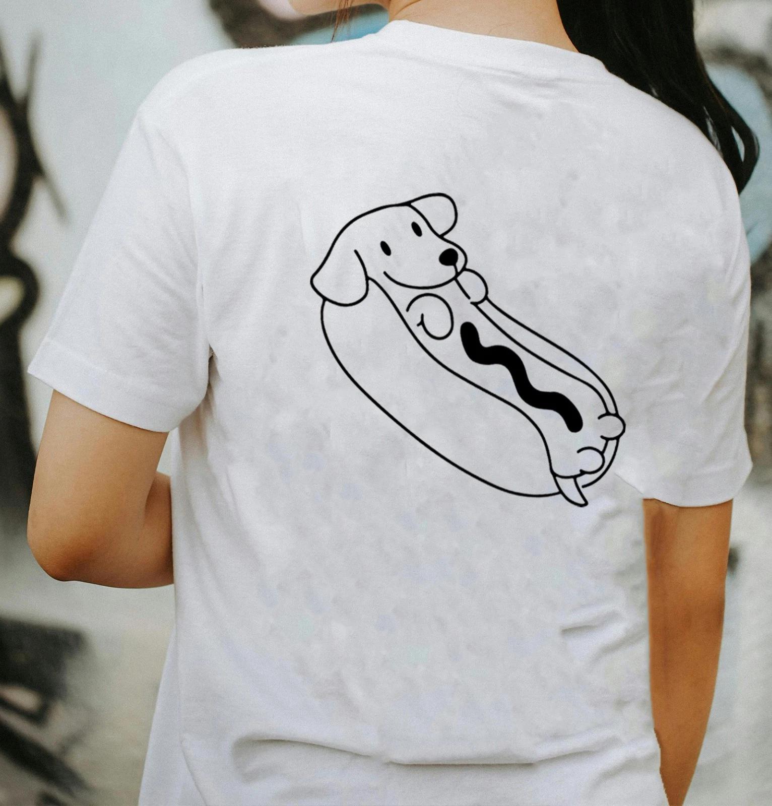 

Hot Dog Unisex T-Shirt - Hilarious Animal Pet Cute Gift Clip Art Her Womens XL
