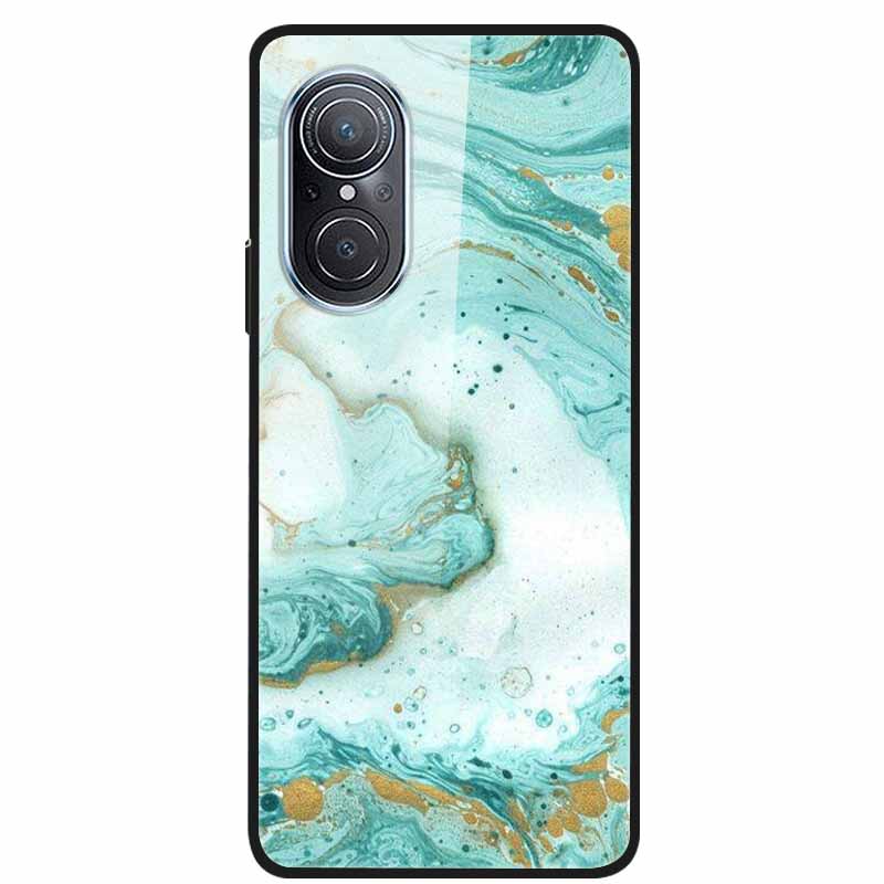 For Huawei Nova 9 10 Case Marble Tempered Glass Cover Hard Back Case For Huawei Nova9 10 SE Capa Nova10 Shockproof Funda Coque