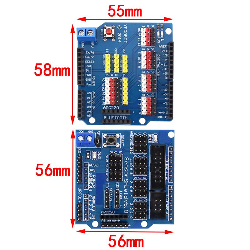 V5 Sensor Shield Expansion Board Shield For Arduino UNOR3 V5.0 Electronic Module Sensor Shield V5 expansion board