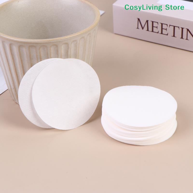 [CL]100/500Pcs 51/53/54/58mm Unbleached Coffee Paper Filter Puck Screen Portafilter Paper Espresso Filter For Breville Barista