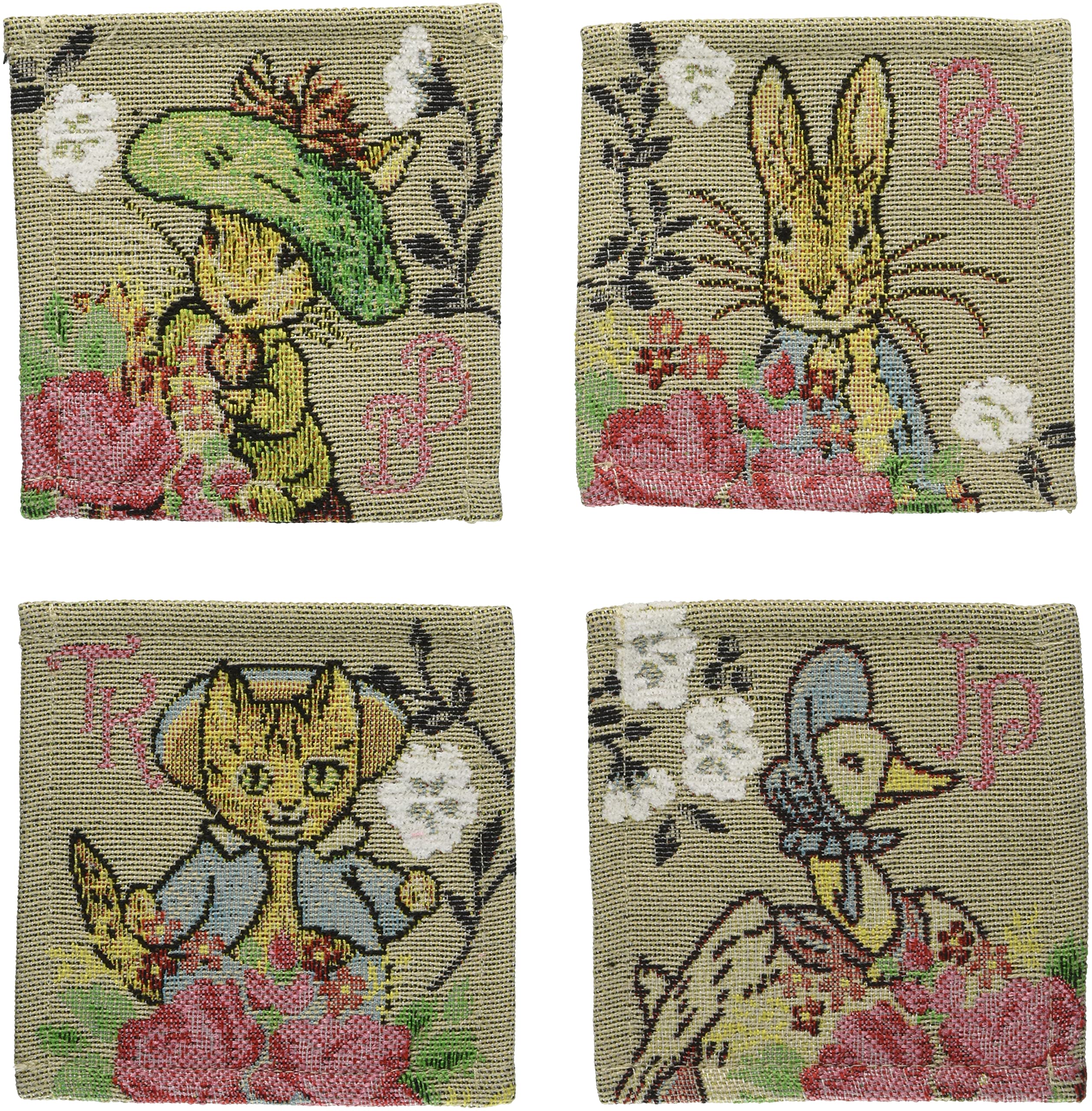 

Marushin Peter Rabbit H10 x Glorious Flower Gobelin 5705000000 Coasters, W10cm, Weave,