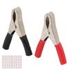 50 Set Insulated Clip 20A High Accuracy Process Elasticity Electric Test Clamp with PVC Insulating Sheath for Wire