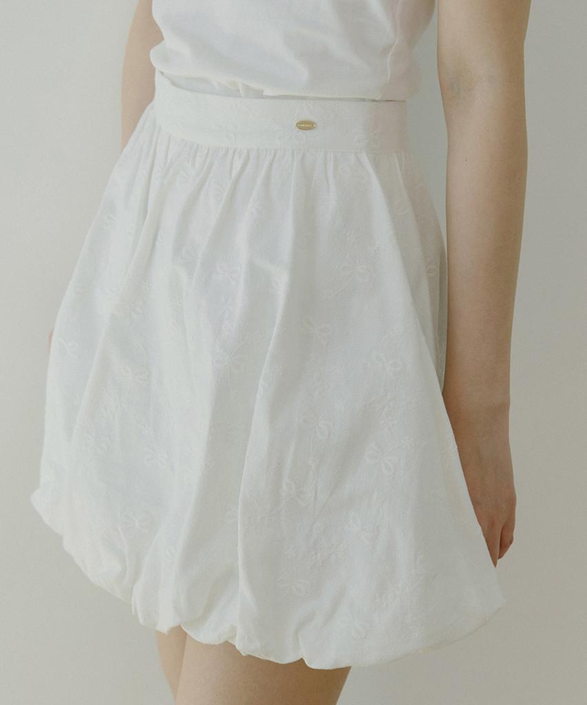 Riorg Woi Balloon Mini Skirt White