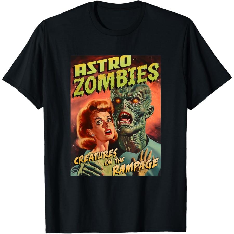 Astro Zombies 1950s Horror Comic Cover T-Shirt(1) XXXXXL чёрный