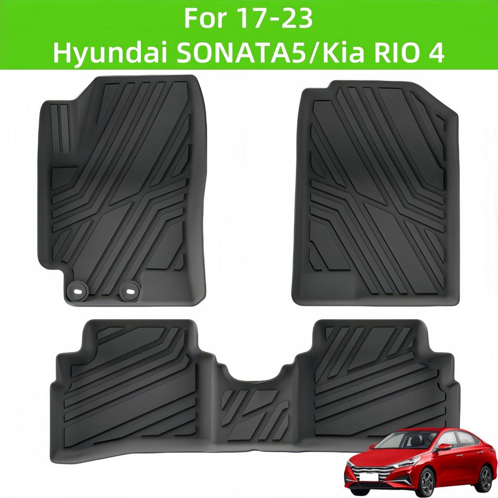 TPE Car Floor & Trunk Mats for 2017-2023 Sonata/Rio 4