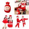 Kids Xmas Outfit Boys Girls Santa Claus Cosplay Costume Christmas Clothes