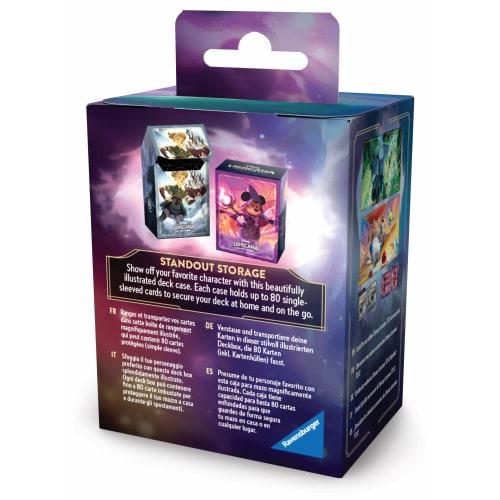 Ravensburger Disney Lorcania TCG Deck Box with Mickey Mouse - The Wayward Magician | Securely Stores 80 Sleeved Cards | Durable Portable Organizer for