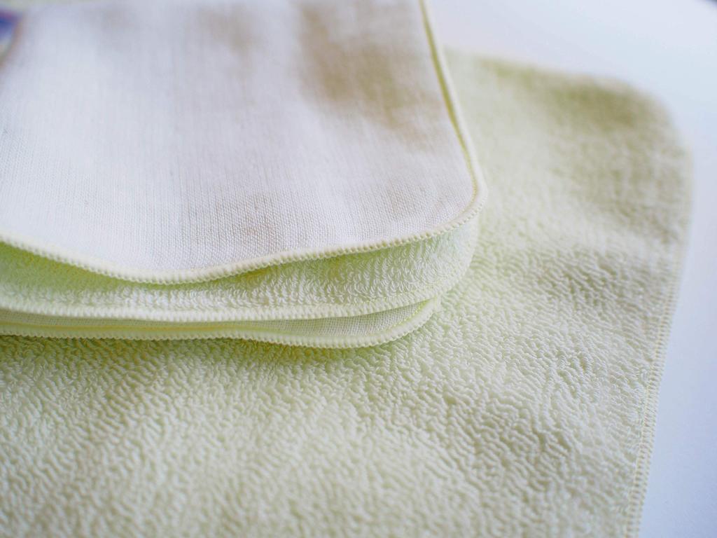 Imabary Pile and Gauze Handkerchief Skin-Friendly Towels, 10-Pack (Pale Green)