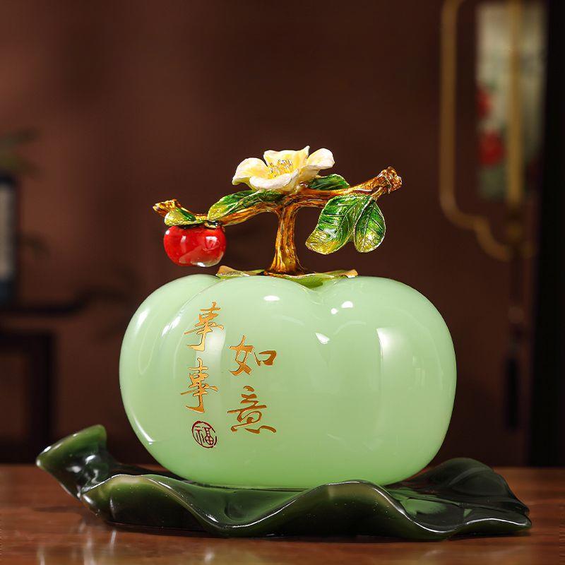 Peace Is Blessing Apples Persimmons Ruyi Decoration Ornaments Living Room Wine Cabinet Entrance Decor Housewarming Opening Gift
