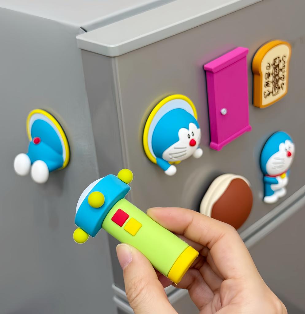 2026 New Doraemon Style Figures Refrigerator Magnets Creative Cartoon Anime Home Kitchen Decorative Collectibles Gifts