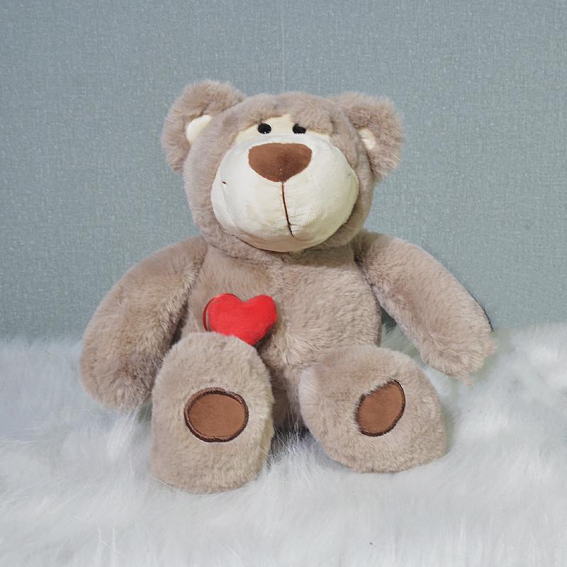 Heart Bear Long Plush Toy - Soft, Huggable Teddy Bear Stuffed Animal Gift