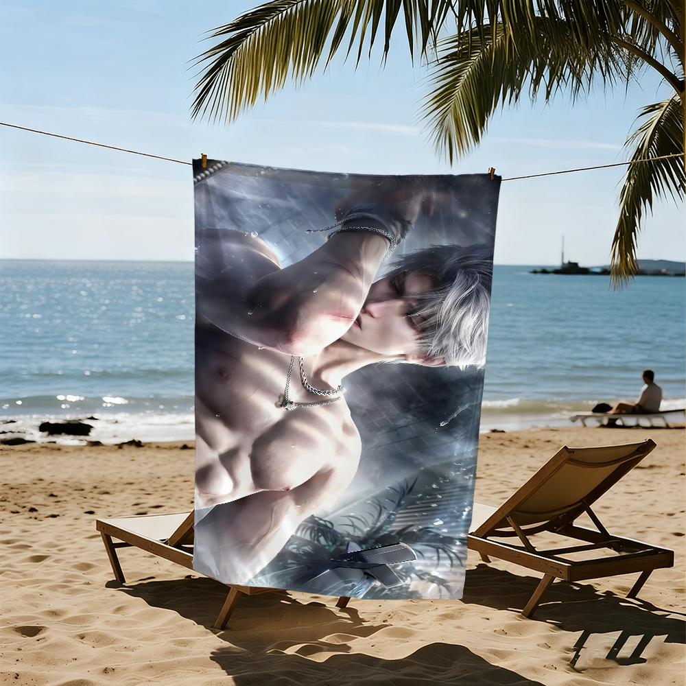 Sylus Love And Deepspace Towel Large Quick-Drying Microfiber Soft Beach Towel For Travel Fitness Sauna Bathing Camping