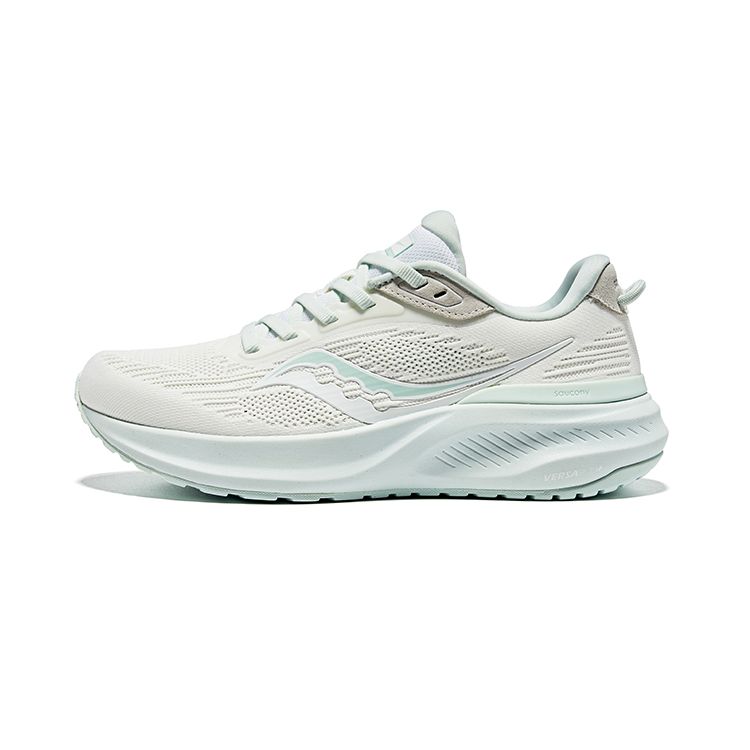 Saucony Puff 2 Comfortable Trendy Versatile Cushioning Low-Top Marathon Running Shoes Women sneaker White Green S18220-1