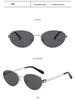 Męskie Retro Owalne Metalowe Okulary Przeciwsłoneczne - Stylowe, Wysokiej Klasy, Ochrona UV.