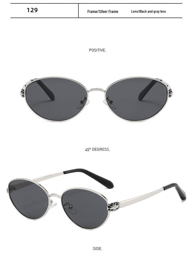 Męskie Retro Owalne Metalowe Okulary Przeciwsłoneczne - Stylowe, Wysokiej Klasy, Ochrona UV.