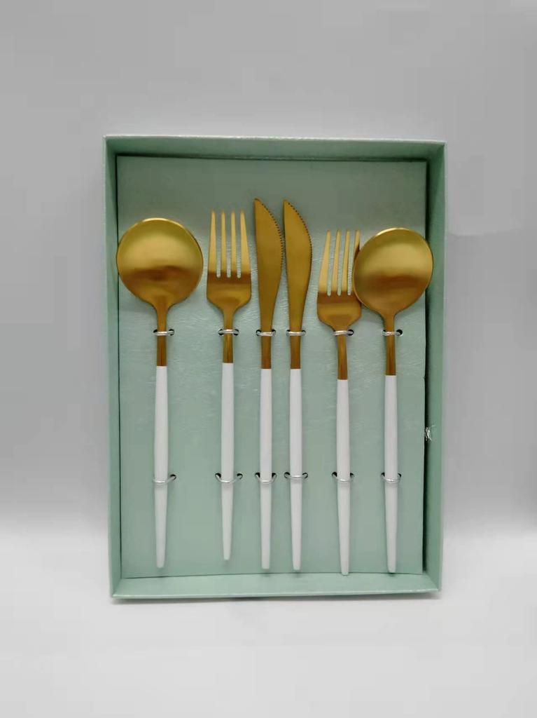 Cesa beams Besteck Besteck stilvolle Gold Kaffee Kuchen 6-teilige Geschenkbox Edelstahl Hochzeit außer Einweihung Neugeborenes Einweihungsgeschenk Geschenkbox