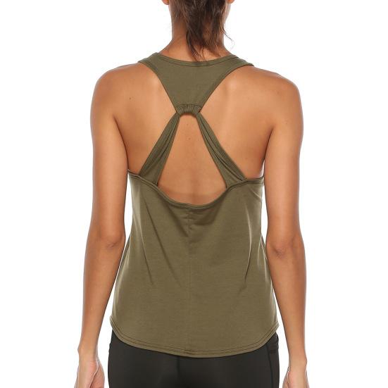 Women Loose Open Racerback U Neck Activewear Yoga Workout Fitness Vest Tank Top