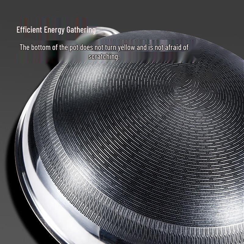 32cm Lightweight Honeycomb Stainless Steel Non-stick Wok