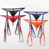 Men's sex underwear adjustable hole lace men's boxers perspective sexy men's sex thong