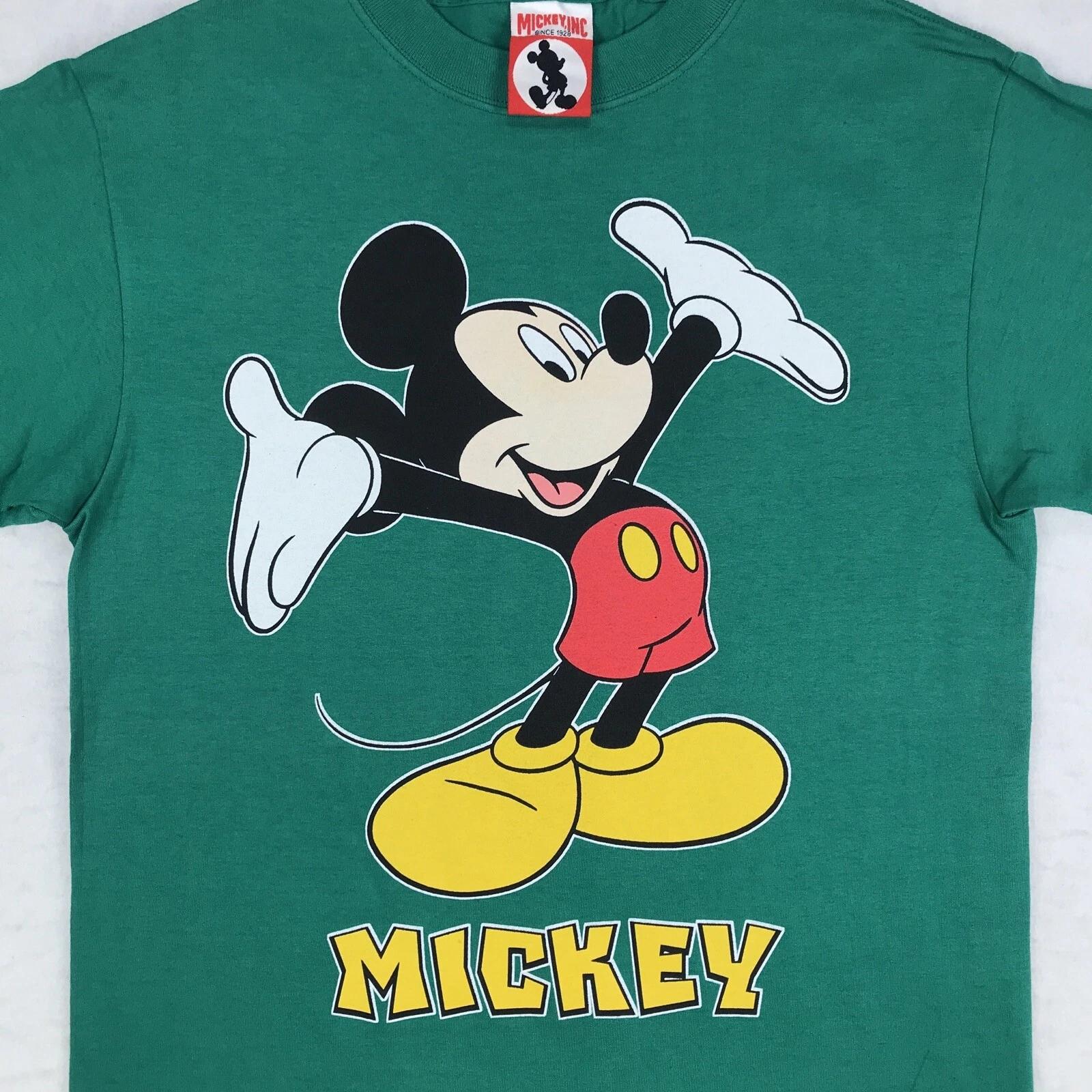 

NOS vintage 90s MICKEY MOUSE WALT DISNEY WORLD T-Shirt SMALL/MEDIUM cartoon 3XL