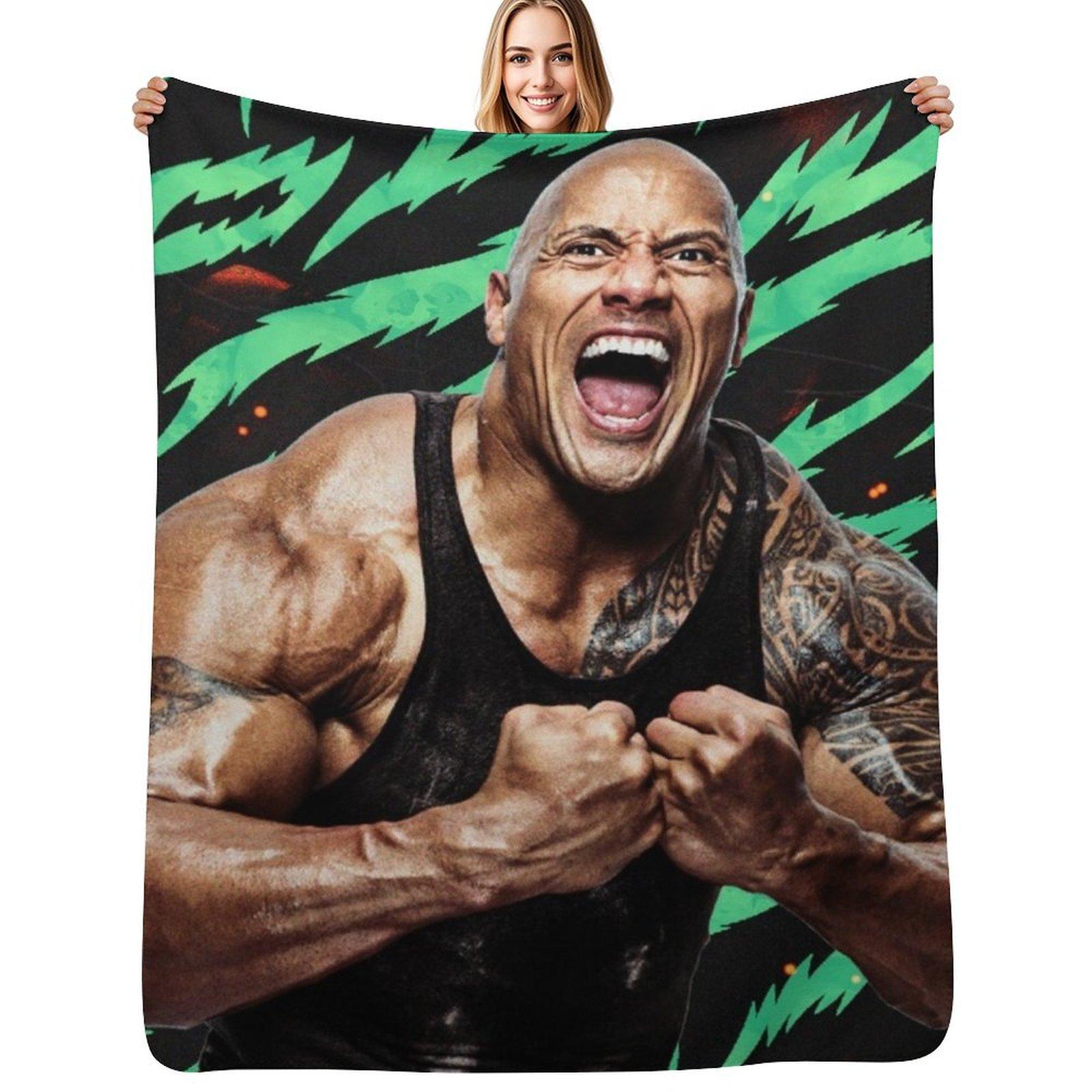 dwayne johnson Throw Blanket Long Lasting Soft Plush Blanket for Daily Use Size: 75*100cm, Weight: 230 GSM