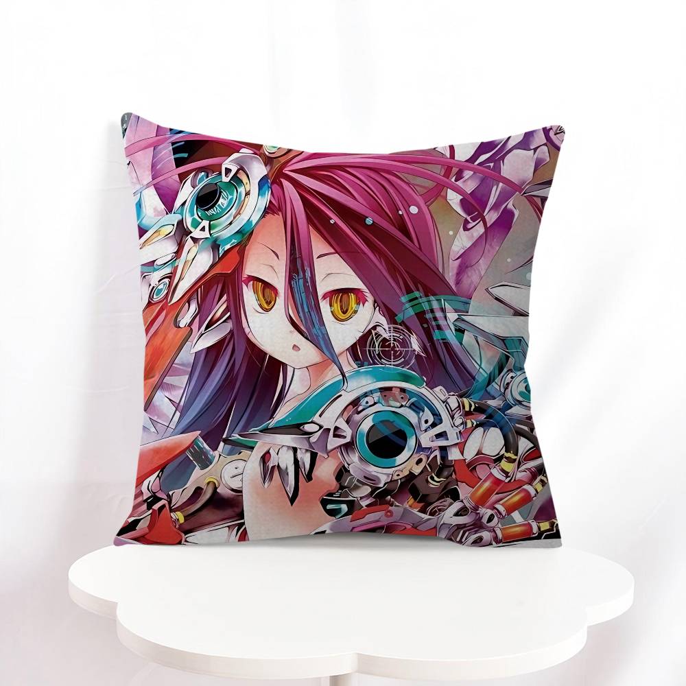 NO G-GAME NO LIFE Shiro 45*45cm Cushion Cover Pillow Cover Decor Pillowcase Home Pillowcase For Couch Pillow