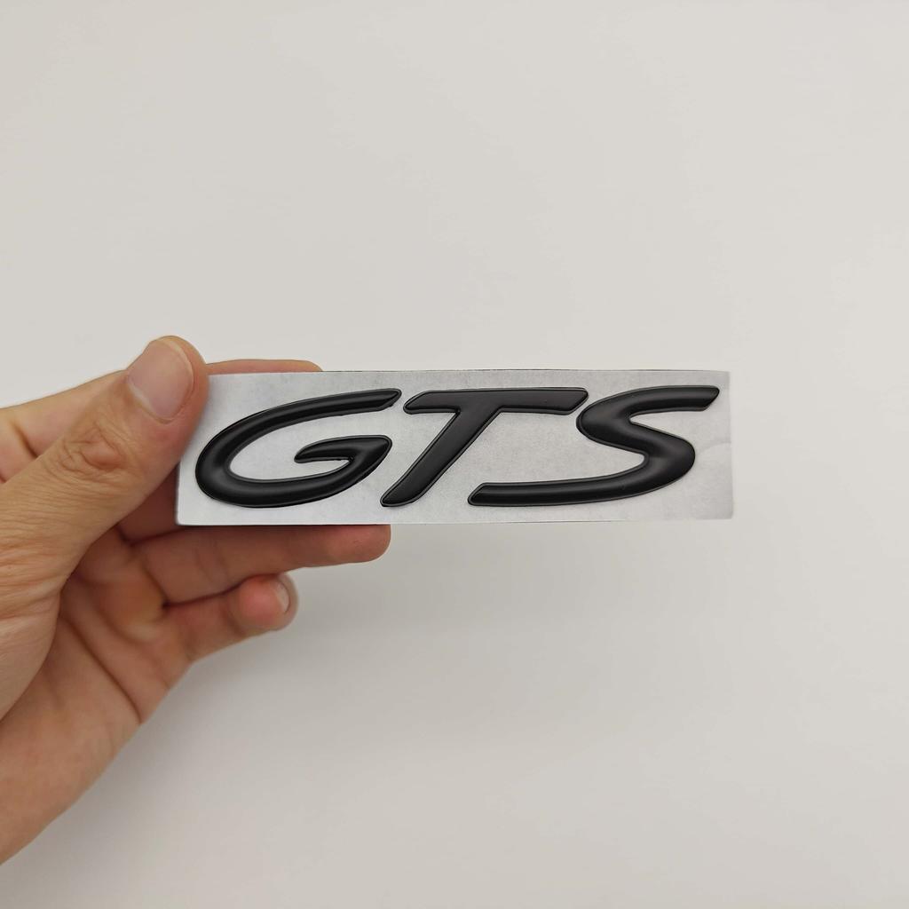 1pc 3D Metal GTS Emblem Decal Side Fender Rear Trunk Badge Sicker for Panamera Taycan Mayenne 911 718