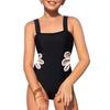 Girls One Piece Swimsuit Adjustable Straps Sport Swimwear Quick-Drying Beach Bathing Suit for Swimming Beach Pool Parties