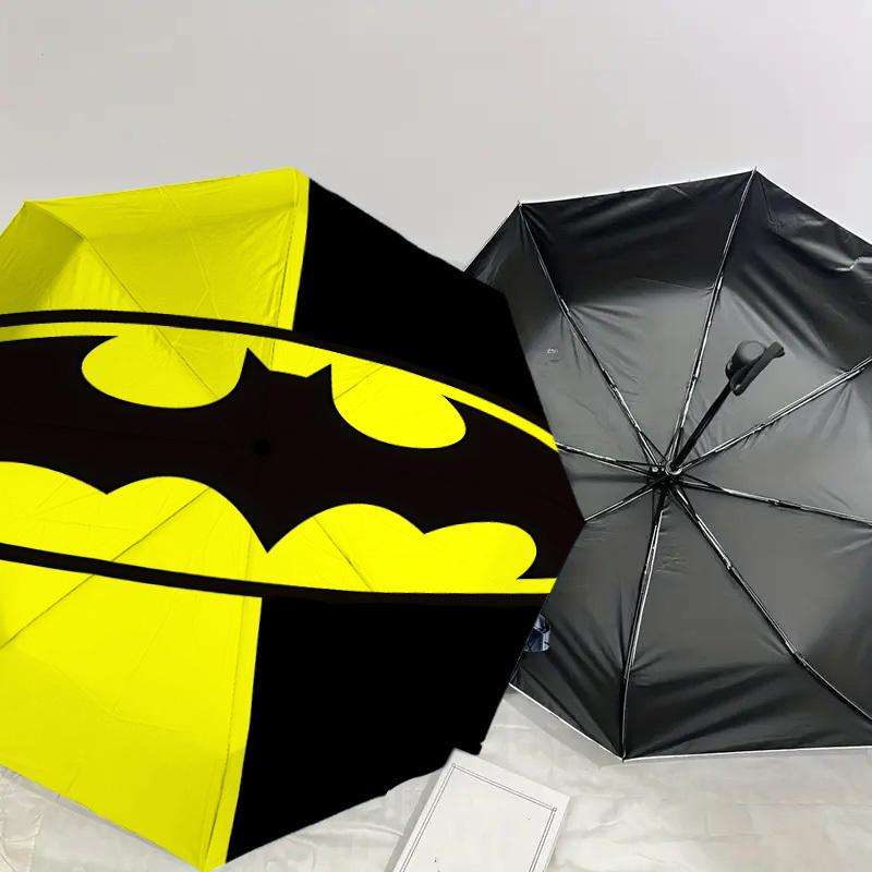 1PC Batman logo Umbrella-8-Rib Reinforced, Automatic Open, Lightweight & Durable, Cute Fashion Accessory for Outdoor, D2661