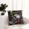 Punk Rock Style Guitar Pattern Pillow Cases Cushion Cover Awesome Zipper Decorative Pillowcover for Home