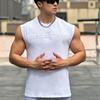 Men's Summer Cotton Top Wide-Shoulder Vest Casual Sports Running Sleeveless Shirt
